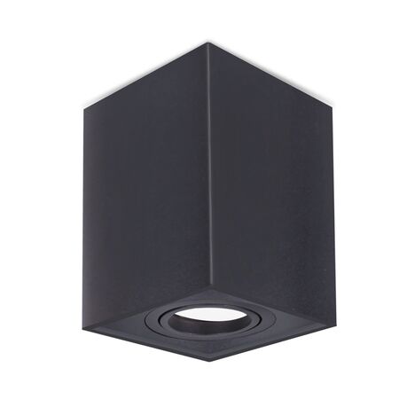 D/L FIXED S/M Gimbal GU10 SQ Matt Blk IP20 L125 x W97mm