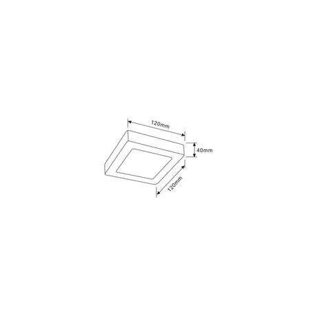 OYSTER LED DIMM SQ Wh 6W 3K IP20 OD120mm 450 Lm