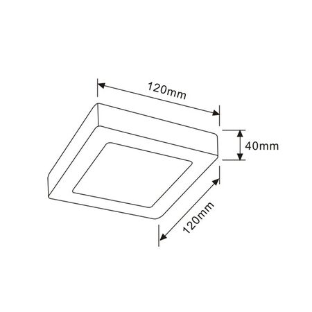 OYSTER LED DIMM SQ Wh 6W 3K IP20 OD120mm 450 Lm