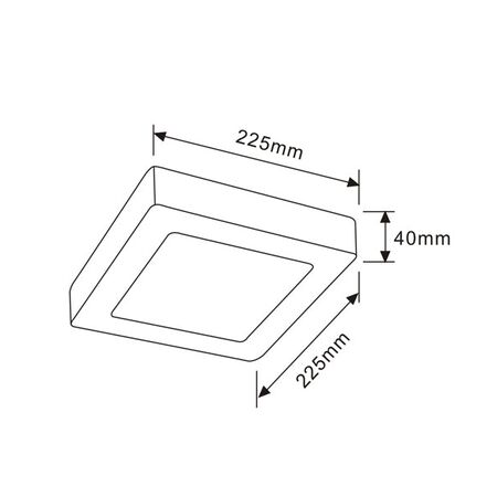 OYSTER LED DIMM SQ Wh 6W 3K IP20 OD120mm 450 Lm