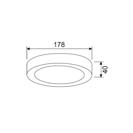 OYSTER DIMM LED S/M WH RND TRI 6W 3K/4K/5K 480LM 120mm IP40