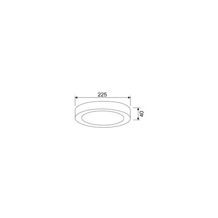 OYSTER DIMM LED S/M WH RND TRI 6W 3K/4K/5K 480LM 120mm IP40