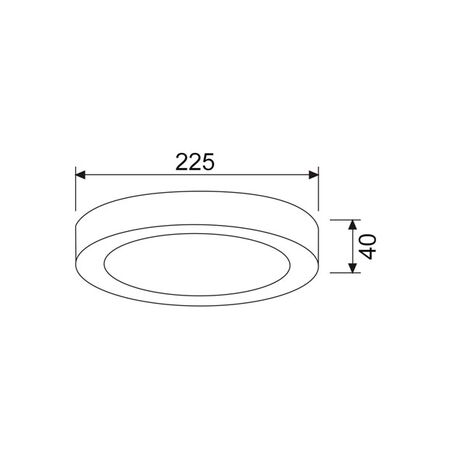 OYSTER DIMM LED S/M WH RND TRI 6W 3K/4K/5K 480LM 120mm IP40