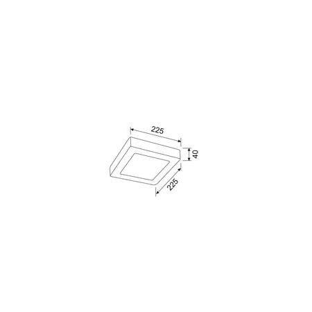 OYSTER DIMM LED S/M WH SQ TRI 6W 3K/4K/5K 480LM 120mm IP40