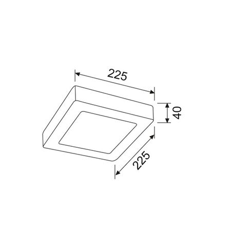 OYSTER DIMM LED S/M WH SQ TRI 6W 3K/4K/5K 480LM 120mm IP40