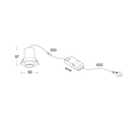 D/L 90 mm Convertible plate WH OD 115mm for TELE1
