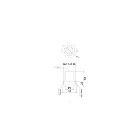 D/L 90 mm Convertible plate WH OD 115mm for TELE1