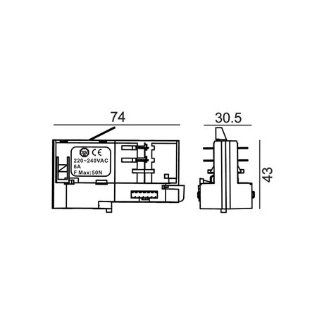 TRACK 3 Circuit 4 Wire Adaptor Small BLK