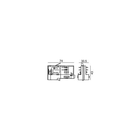 TRACK 3 Circuit 4 Wire Adaptor Big WH