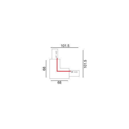 TRACK 3 Circuit 4 Wire 2M BLK (incl LIVE & END CAP)
