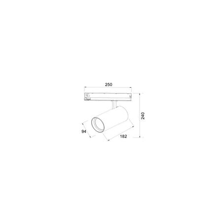 TRACK 4 WIRE 3 Circuit LED HEAD WH 30W TRI 2.7K-6K 2580Lm