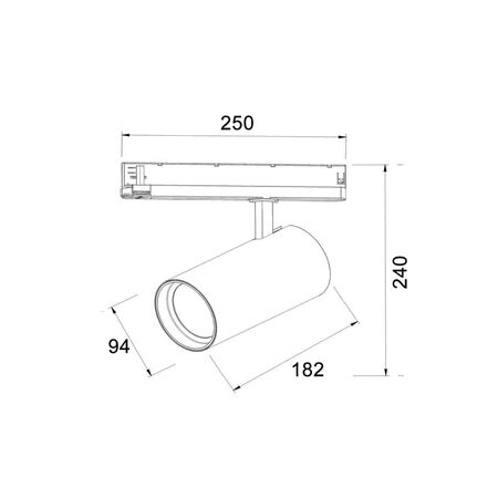 TRACK 4 WIRE 3 Circuit LED HEAD WH 30W TRI 2.7K-6K 2580Lm