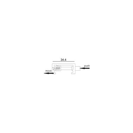 TRACK 3 Circuit 4 Wire Ceiling Kit With Spring BLK