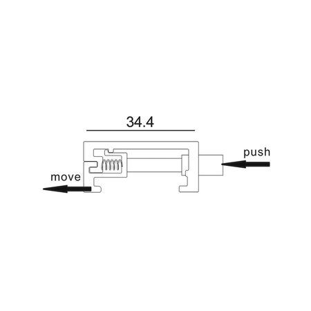 TRACK 3 Circuit 4 Wire CeilIng Clamp For Track Connect BLK
