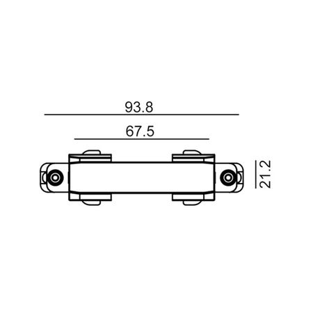 TRACK 3 Circuit 4 Wire Mini Straight Connector BLK