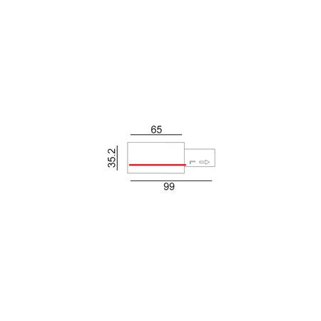 TRACK 3 Circuit 4 Wire 1M WH (incl LIVE & END CAP)