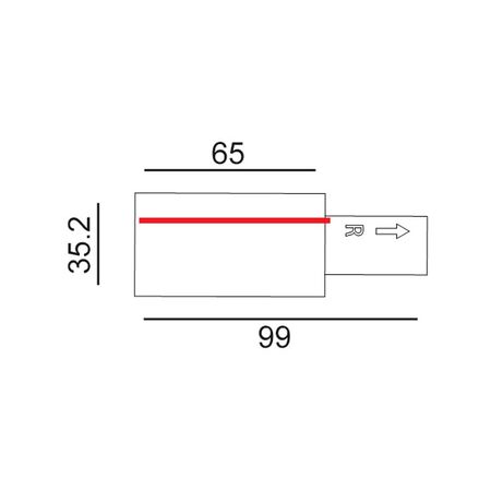 TRACK 3 Circuit 4 Wire T-Piece Connector -RIGHT2 BLK