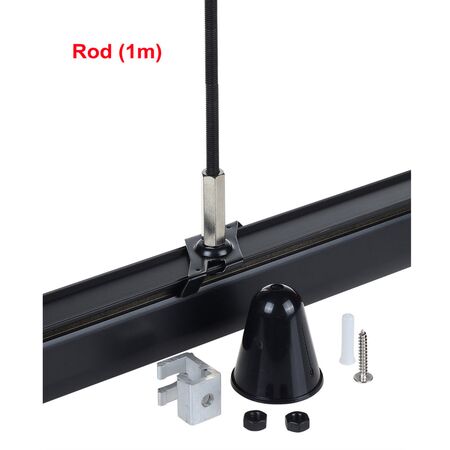 TRACK 3 Circuit 4 Wire Cable Suspension Mnt Ezclick Kit BLk