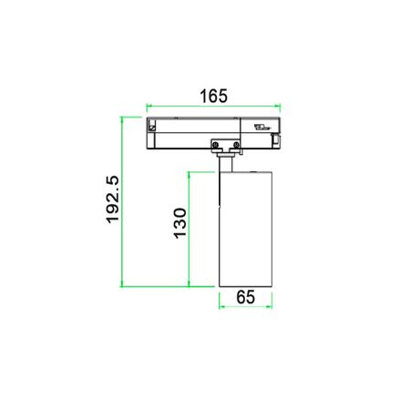 TRACK 3 WIRE 1 Circuit LED HEAD WH 15W TRI 2.7K-6K 1420Lm