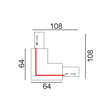 TRACK 1 Circuit 3 Wire Mini Straight Connector BLK
