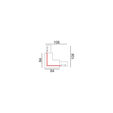 TRACK 1 Circuit 3 Wire Straight Connector BLK