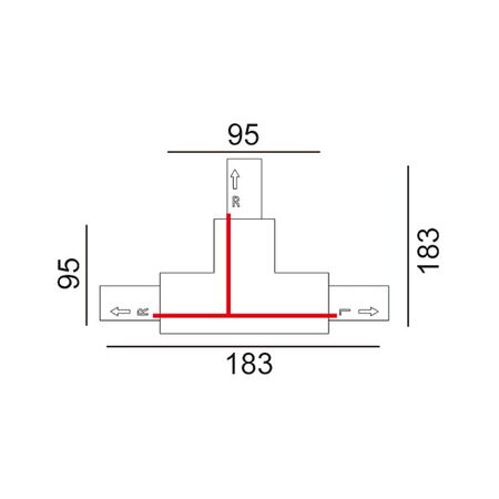 TRACK 1 Circuit 3 Wire Straight Connector BLK
