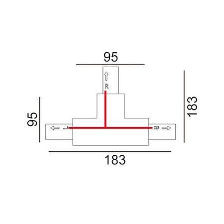 TRACK 1 Circuit 3 Wire Straight Connector BLK