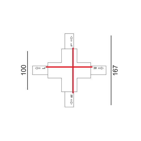 TRACK 3 Circuit 4 Wire Straight Connector  WH