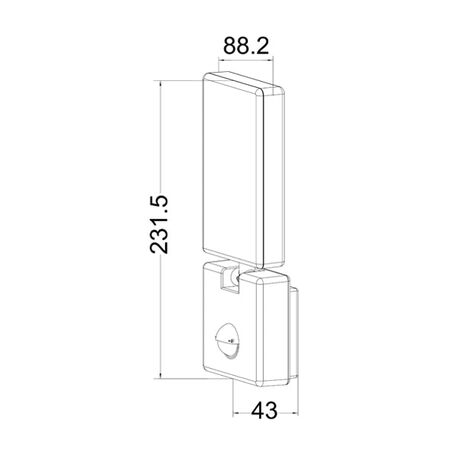SECURITY S/ADJ LED Wh 4000K IP65 15W w/sensor