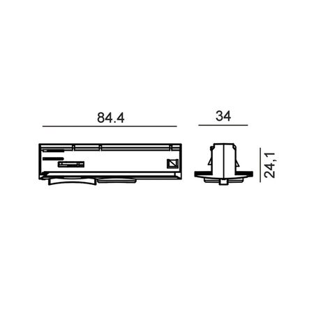 TRACK 1 Circuit 3 Wire Adaptor (Small) M10*16mm WH