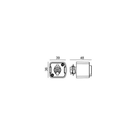TRACK 1 Circuit 3 Wire Adaptor (Small) M10*16mm WH