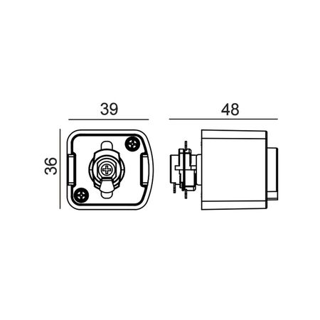 TRACK 1 Circuit 3 Wire Adaptor (Small) M10*16mm WH