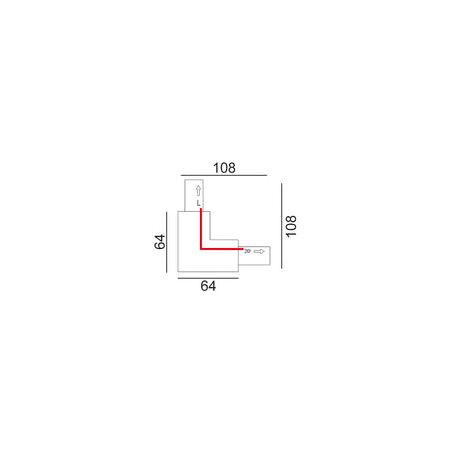 TRACK 1 Circuit 3 Wire T-Piece Connector - RIGHT1 BLK
