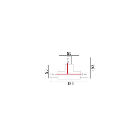 TRACK 1 Circuit 3 Wire Cross-Piece Connector BLK