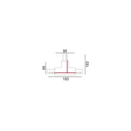 TRACK 1 Circuit 3 Wire T-Piece Connector - RIGHT1 BLK