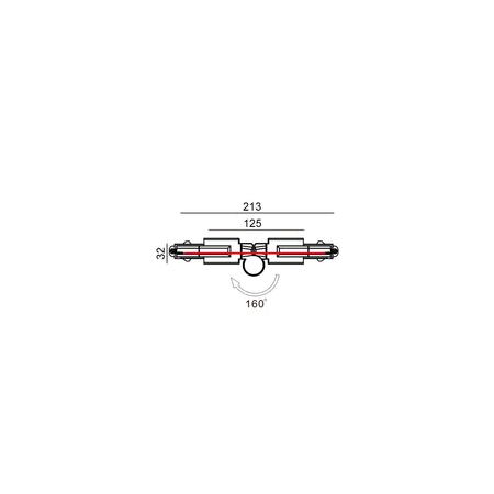 TRACK 1 Circuit 3 Wire T-Piece Connector - LEFT1 BLK