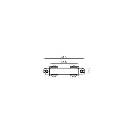 TRACK 3 Circuit 4 Wire T-Piece Connector - LEFT2 WH