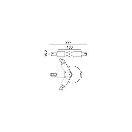 TRACK 3 Circuit 4 Wire End Cap WH