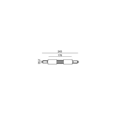 TRACK 3 Circuit 4 Wire T-Piece Connector - LEFT2 WH