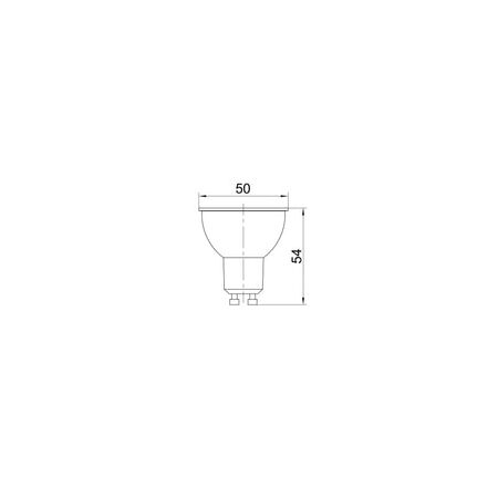 GLOBE LED GU10 6W 3000K FR Wh 470 Lm