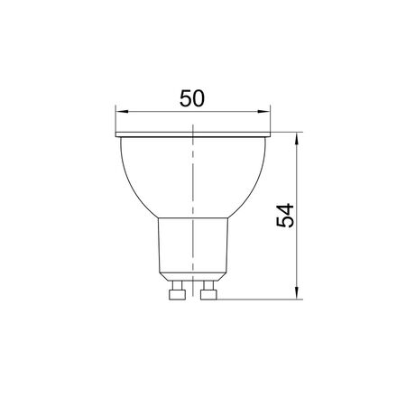 GLOBE LED GU10 6W 5000K FR Wh 470 Lm