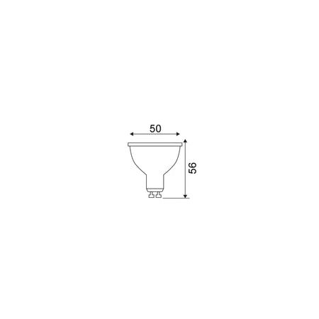 GLOBE LED GU10 DIMM 5W 5000K CLR Sil 400Lm