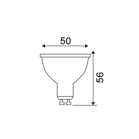 GLOBE LED GU10 DIMM 5W 3000K CLR Sil 400Lm