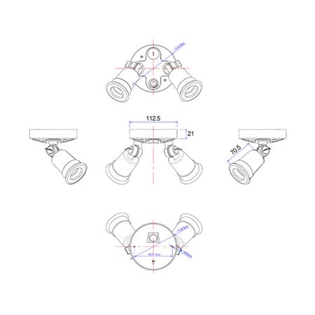 SECURITY D/ADJ ES Blk 5K IP44 incl 10W PAR30 1600 Lm