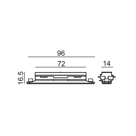 TRACK 1 Circuit 3 Wire Straight Connector WH