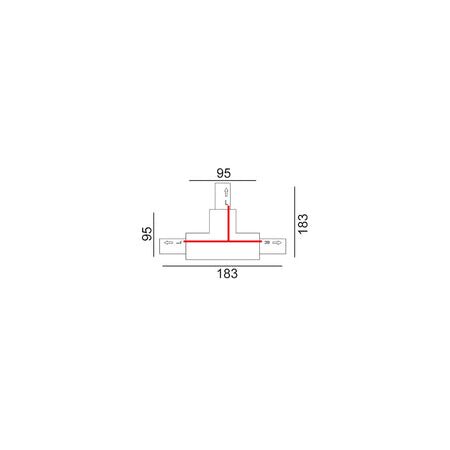 TRACK 1 Circuit 3 Wire Straight Connector WH