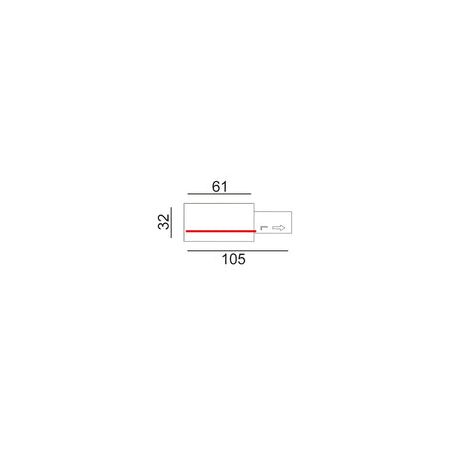 TRACK 1 Circuit 3 Wire End Cap BLK