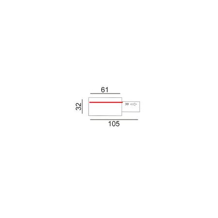 TRACK 1 Circuit 3 Wire End Cap BLK