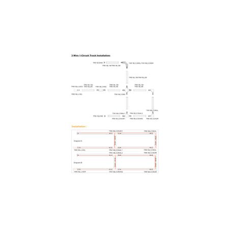 TRACK 1 Circuit 3 Wire End Cap WH