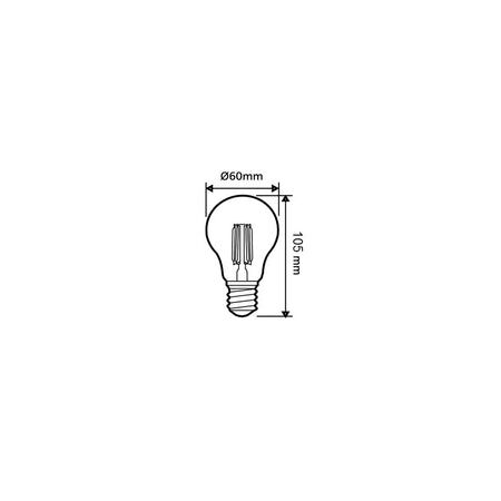 GLOBE LED ES GLS DIMM Filament 8W 2700K CLR 800 Lm